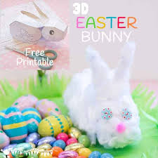 1.cut a 15cm square of your chosen design from the free printable papers and adhere to the kraft card blank using glue. 3d Easter Bunny Printable Kids Craft Room