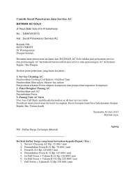 Contoh surat penawaran merupakan salah satu dari surat resmi yang sangat penting bagi seorang pengusaha, pedagang, jasa dan barang. Surat Penawaran Service Ac Cute766