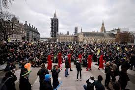 Blm regularly holds protests speaking out against police. Thousands Protest Against Policing Bill In Britain With Clashes In London The New York Times