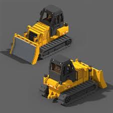 Voxel Bulldozer Minecraft Banner Designs Low Poly Models Banner Design
