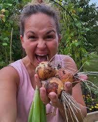 Onions…. I grew them!!!! Totally taking this win and ignoring the fact a  deer is pooping its way across the garden while nibbling