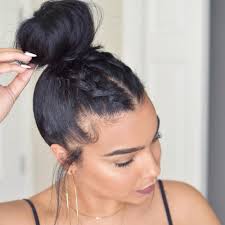 Part your hair straight down the middle like janelle monae to keep them sleek. 20 Super Easy Updos For Beginners Thefashionspot