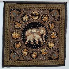 449 4 Ft Thai Kalaga Astrology Tapestry W Elephant Lot 449 Tapestry Elephant Tapestry Kalaga