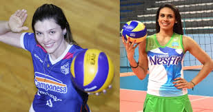 Vôlei feminino esportes jogadoras de voleibol feminino pessoas bonitas workout saúde moda mulheres malhadas voleibol. Ataque Defesa Paula Borgo X Rosamaria