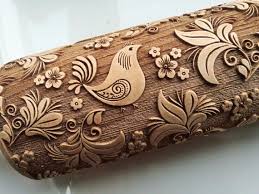 Birds And Flowers Engraved Rolling Pin Carved Cookies Embossed Etsy In 2020 Engraved Rolling Pins Embossed Rolling Pin Stocking Stuffers For Women