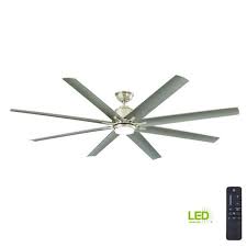 A wide variety of home depot ceiling fans options are available to you, such as power source, material, and warranty. Home Decorators Collection Kensgrove 72 In Integrated Led Indoor Outdoor Brushed Nickel Ceiling Fan With Light Kit And Remote Control Yg493od Bn The Home Depot