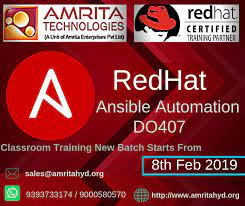 Redhat Ansibleautomationdo407 Training In Hyderabad Online Training Classroom Training Effective Learning