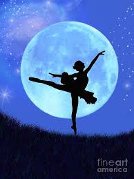 Blue Moon Ballerina By Mgl Meiklejohn Graphics Licensing In 2020 Ballerina Art Silhouette Painting Dancers Art