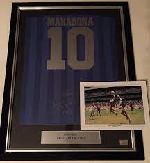 Argentina scored first on 51 minutes. Hand Signed Shirt Maradona The Hand Of God Photo Catawiki