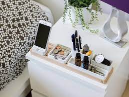Having a lamp near your bedside is the first step when organising a nightstand. 18 Items For A Perfect Bedside Table