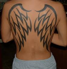 Wing tattoos can also symbolize duality and inspiration for success and prosperity. Large Black Angel Wings Tattoo On Back Tattooimages Biz