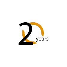 20 Years Anniversary Half Circle Vector Template Design Illustration Circle Icons Template Icons Retro Png And Vector With Transparent Background For Free Do 20 Year Anniversary Birthday Logo Template Design