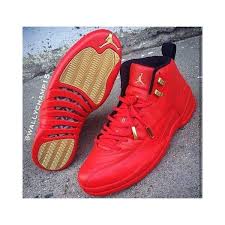Black And Yellow Jordans 12 Real Vs Fake Air Jordan 12 Red October Custom By Wallychamp15 Liked On Polyvore Featuring Shoes Sneakers Sneaker Boots Air Jordans