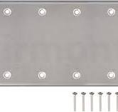 Airmont Products Stainless Steel Blank Wall Plates, 6 Gang ...