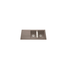 Ewi Ewi Evier Cuisine A Encastrer 2 Bacs 1 Egouttoir Soledad Resine 116 X 50 Cm Gris Beton Bonde D Evier Rue Du Commerce