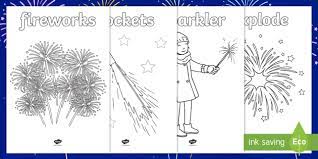 Integrate topic learning into your english. Extra Large Fireworks Bonfire Night Colouring Pages