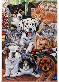 52 radical and special pups to pet!! Country Pups And Kittens Ii In 2020 Dog Paintings Animal Portraits Art Cute Animal Drawings