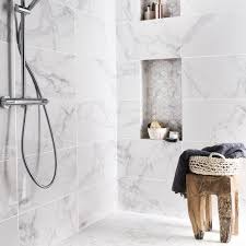 Mosaique Mur Murano Hexa Blanc Carrare Idee Salle De Bain Douches En Marbre Idee Toilettes