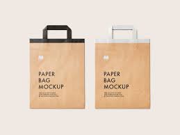 Download Free Flattened Paper Bag Mockup Mockups Design