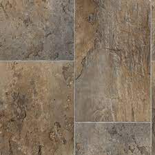 Trafficmaster Rectangular Offset Slate Brown Grey Residential Vinyl Sheet Sold By 13 2 Ft Wide X Custom Length C4970185k945p15 The Home Depot Flooring Vinyl Sheet Flooring Vinyl Flooring