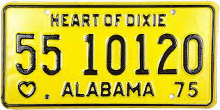 1975 Alabama License Plate License Plate Car License Plates Car License Plate