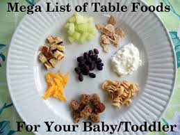 Mega List Of Table Foods For Your Baby Or Toddler Your Kid S Table
