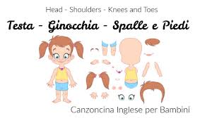 Una selezione di 15 canzoni in inglese per bambini da ascoltare su youtube e con testi sia originali che tradotti in italiano da scaricare in pdf gratis. Head Shoulder Knees Toes Testa Spalle Ginocchia Piede Canzoni Inglese Per Bambini Youtube