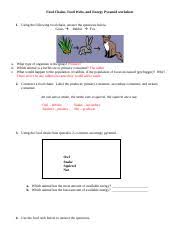 .and food chains worksheet 1 look at this food chain. Food Chains Food Web And Energy Pyramid Worksheet Original Doc Food Chains Food Webs And Energy Pyramid Worksheet 1 Using The Following Food Chain Course Hero