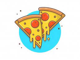 Double Slice Of Pizza With Melted Cheese Cartoon Styles Pizza Slice Cheese Cartoon