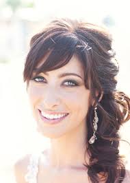 Handmade Orange And Yellow Wedding Wedding Hair Down Bride Hairstyles Hairstyles With Bangs