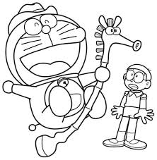 Mewarnai doraemon dan nobita kali ini afiqah belajar melukis dan mewarnai doraemon dan nobita dengan kuas. Gambar Mewarnai Kartun Doraemon Dan Teman Teman Kreasi Warna