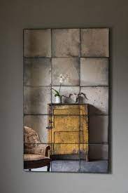 3x6 beveled brick, 3x6 and 12x24. Rough Luxe Antiqued Mirror Interior Accessories Rough Old Glass Antique Mirror Glass Antique Mirror Tiles Antique Mirror Diy
