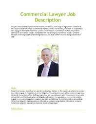 Job description and duties for lawyer. Commercial Lawyer Job Description By Amyhiggins444 Issuu