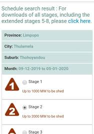 On thursday, the utility said it was able to stave off a third consecutive day of power cuts, thanks to a drop in demand ahead of the long weekend. Eskom Load Shedding Schedule Thohoyandou Town Update Facebook