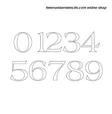 2021 modern thin stencil letters. 3 Inch 60 S Americana Elegant Number Stencils 0 To 9 Freenumberstencils Com