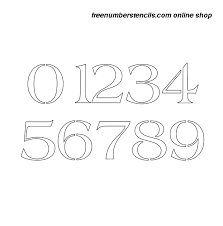 Capital letters printed from web browser appear 6 and a half inches tall while pdf letters are eight inches high. 3 Inch 60 S Americana Elegant Number Stencils 0 To 9 Freenumberstencils Com