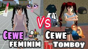 Created by tehfalchiona community for 2 years. Cewek Feminim Vs Cewek Tomboy Sakura School Simulator Youtube