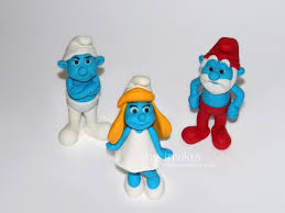Smurfs 3d Figures Smurfs Cake Smurfs Fondant Figures