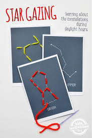 Free Fun Constellation Sewing Cards Stargazing With Kids Constellation Activities Kids Learning Activities Space Activities
