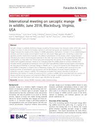 Pdf International Meeting On Sarcoptic Mange In Wildlife June 2018 Blacksburg Virginia Usa