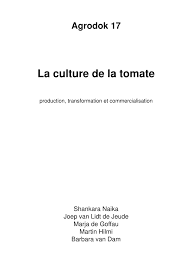Pdf La Culture De La Tomate Production Transformation Et Commercialisation