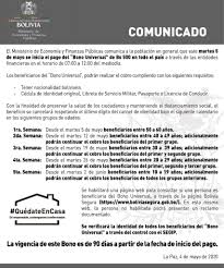 Universal family voucher in peru: El Pago Del Bono Universal Comienza Este Martes Los Primeros Beneficiarios Estan En El Rango De 50 A 60 Anos La Razon Noticias De Bolivia Y El Mundo