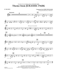 Theme From Jurassic Park Bb Trumpet Digital Sheet Music Sheet Music Trumpet Sheet Music