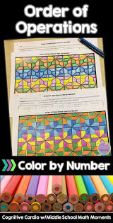 Use This Self Checking Color By Number To Help Your Math Students Practice Using The Order Of Operations Order Of Operations Classroom Math Games Learning Math
