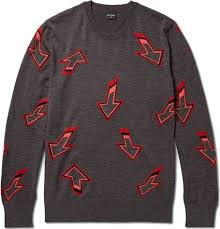 Ps By Paul Smith Arrow Intarsia Wool Sweater Mr Porter Mens Designer Sweaters Knitwear Men Menswear