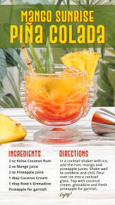 Mango Sunrise Pina Colada - Specs Wines Spirits Finer Foods Mango Juice Cocktail Colada Pina Colada