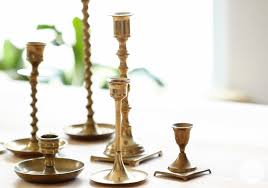 Brass candle sticks hosley vintage traditional colonial ornate christmas boho. Paint Dipped Brass Candlesticks