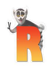 Madagascar 2 Letters Of Alphabet Lemur Letter R Fiesta De Madagascar Letras De Bienvenidos Alfabeto