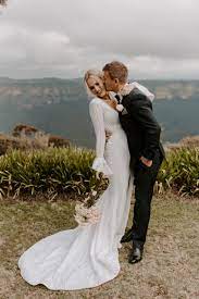 Saying yes to every wedding invitation is easy when armed with the perfect dress. Charlotte Kieren S Blue Mountains Wedding Hello May