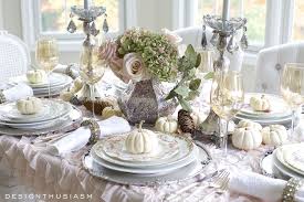 Find the best thanksgiving table setting based on the size and shape of your table. Using Vintage Plates To Create A Soft Thanksgiving Table Inexpensive Thanksgiving Table Decorations Thanksgiving Table Decorations Table Decorations